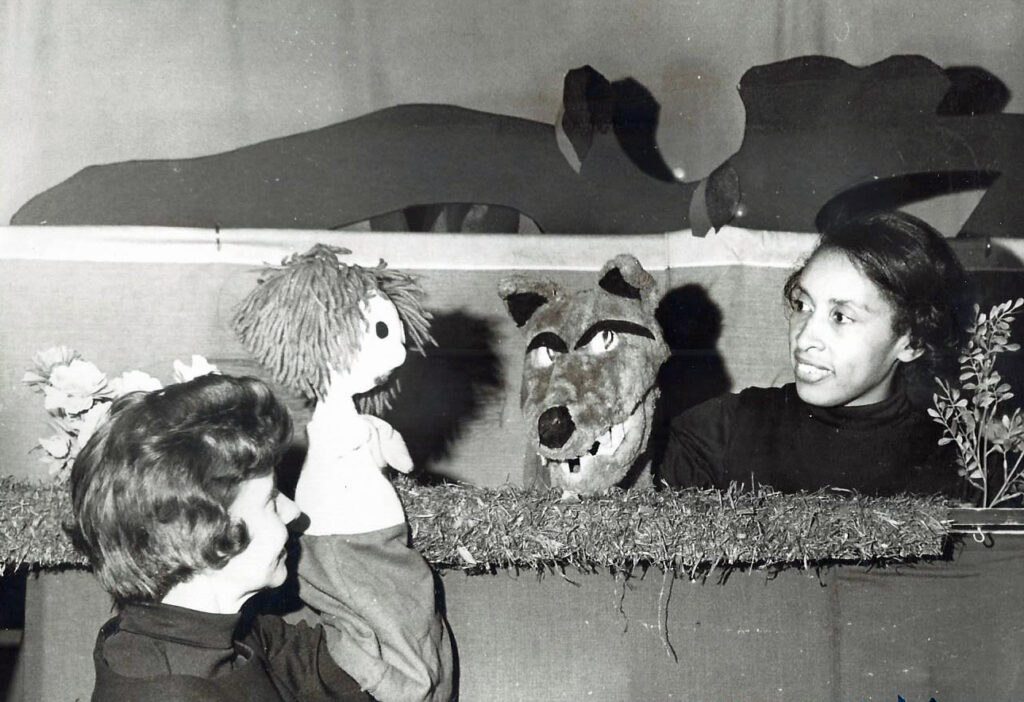 peter and the wolf 1968 Nancy and Alice behind the scenes of the Wonderland Puppet Theater