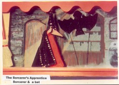 Wonderland Puppet Theater - The Sorcerers Apprentice - Sorcer and Bat (01)
