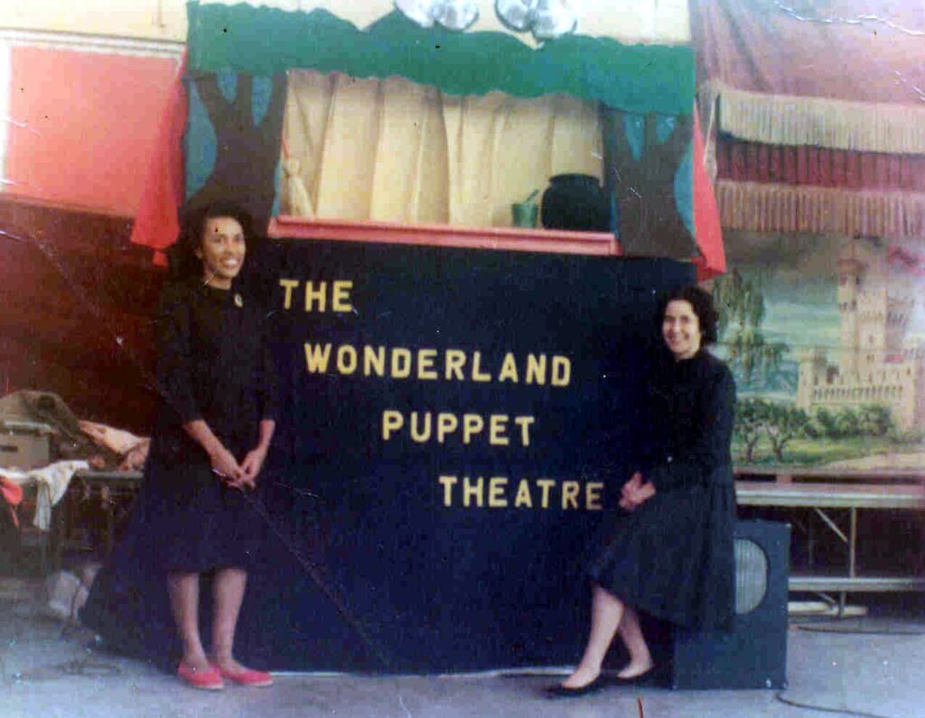 Alice and Nancy from the Wonderland Puppet Theatre at the 1964 World's Fair
