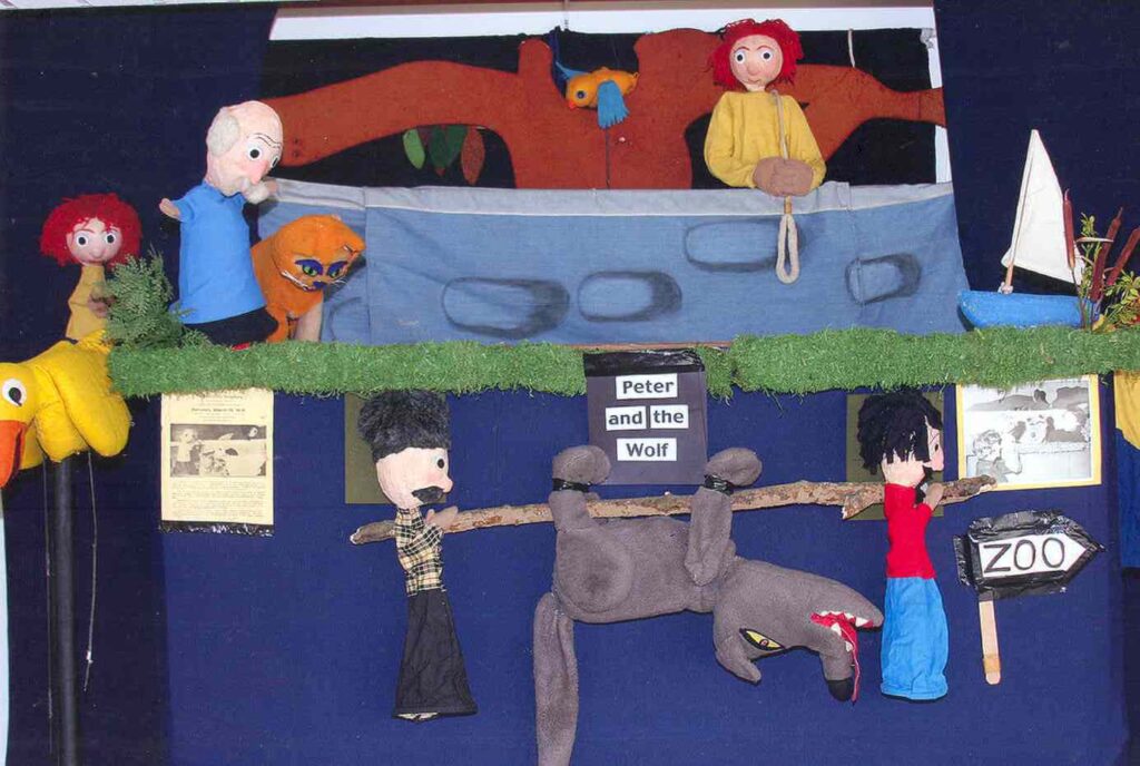 Cast - All Puppets from Peter and The Wolf - crop - The Wonderland Puppet Theater